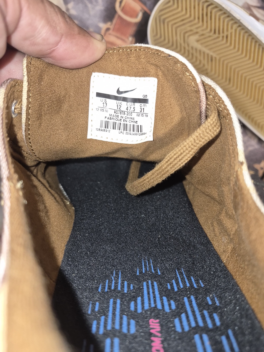Nike Stefan Janoski Men's Desert Camo Canvas Skate Shoe - Tan - Picture 5 of 6